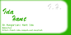 ida hant business card